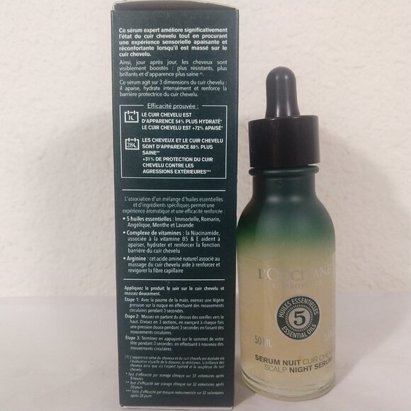 L'Occitane Hair Scalp Night Serum 50 ml NIB - Picture 4 of 9